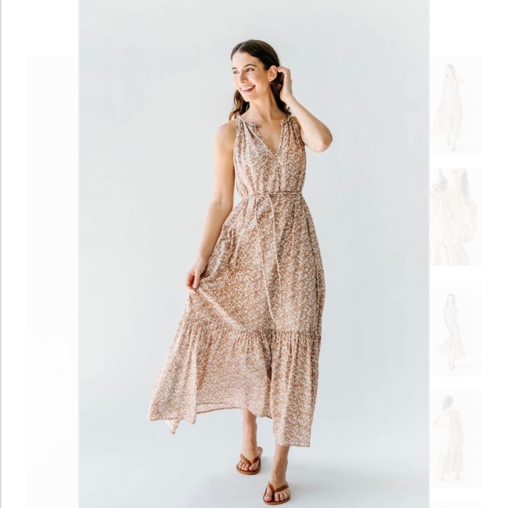 Mirth Corsica Summer maxi dress in desert sand coral